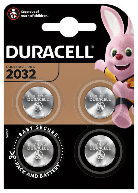 DURACELL - BATTLE BOUTON CELL 4XCR2032 Lithium Ø20mm 3V -180mAH | 6 pièces