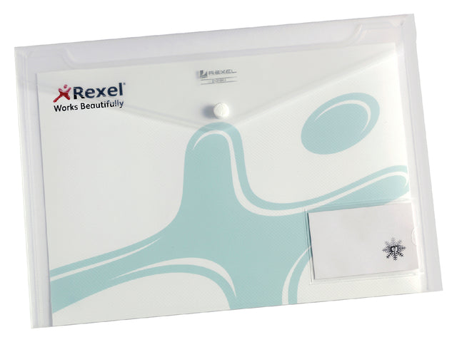 Rexel - Enveloptas ice id a4 transparant | 10 stuks