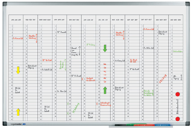 LEGAMASTER - Planificateur annuel Premium Franboard Vertical 60x90cm