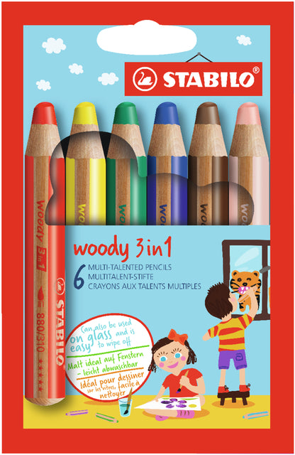 Stabilo - farbige Stifte Woody 8806 Penny bei 6 Farben