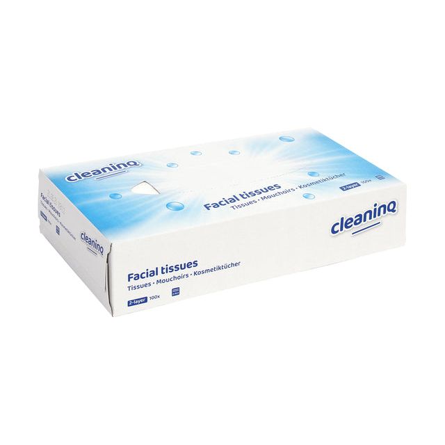 CleanInq - Facial tissulaire 2laards 100 pièces