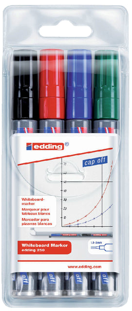 Edding - ViltStift Edding 250 BLANC TBORD AUSTER ASS 1,5-3 mm centime à 4e