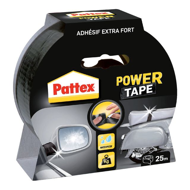 Pattex - Power E 50mmx25m Black Tape | 6 pièces