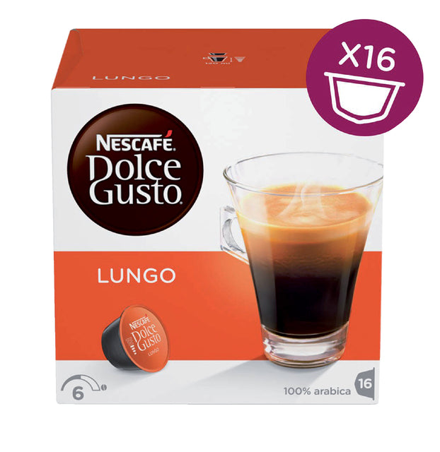 Nescafé - Nescafé Kaffeekapseln, Lungo, Packung mit 16 Teilen