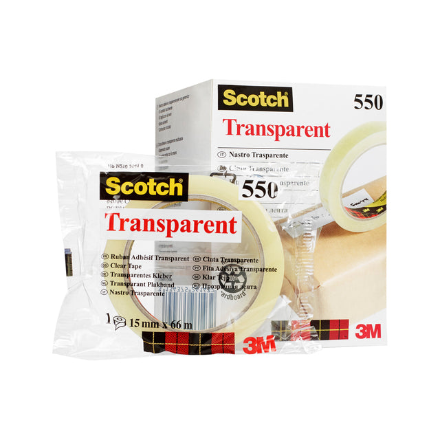 Scotch - transparante e 550 ft 15 mm x 66 m