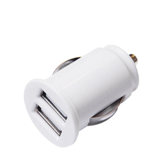 Souris verte - Chargeur de voiture USB -A 2X 2.4A blanc | 5 pièces