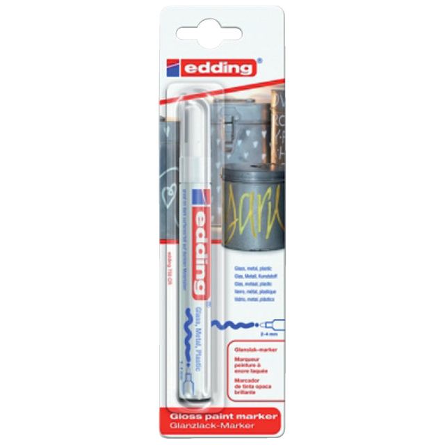 Edding -Filz -Tip Edding 750 Lakmarker White 2-4mm Blister | 10 Stücke