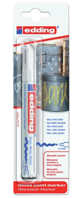 Edding -Filz -Tip Edding 750 Lakmarker White 2-4mm Blister | 10 Stücke