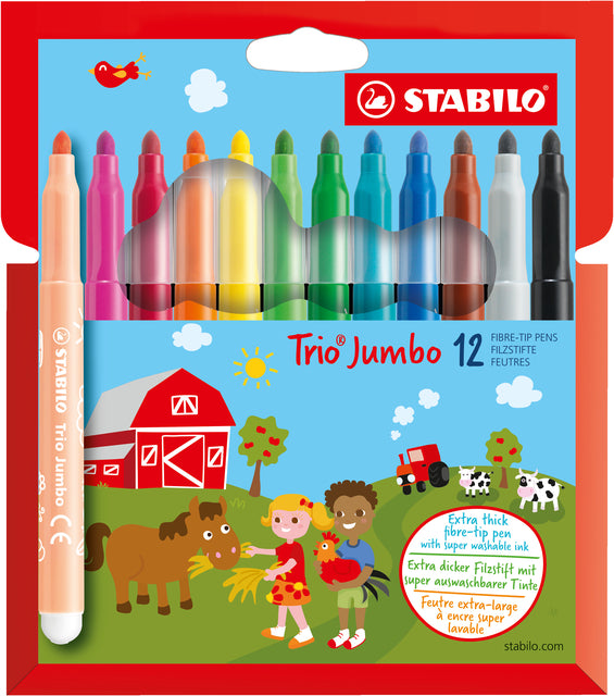 Stabilo - Trio VillsTift, 12 Pie Penny, Assorti