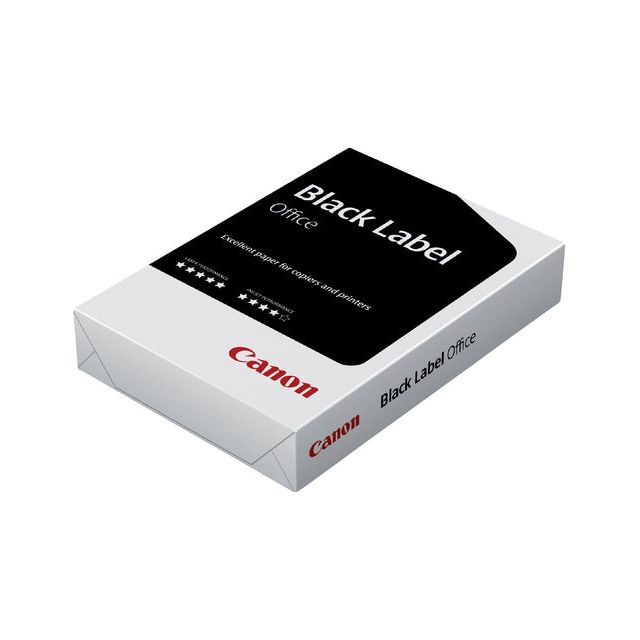 Canon - Papierkopie Black Label Office A4 80GR White | Pak ein 500 Blatt | 5 Stücke