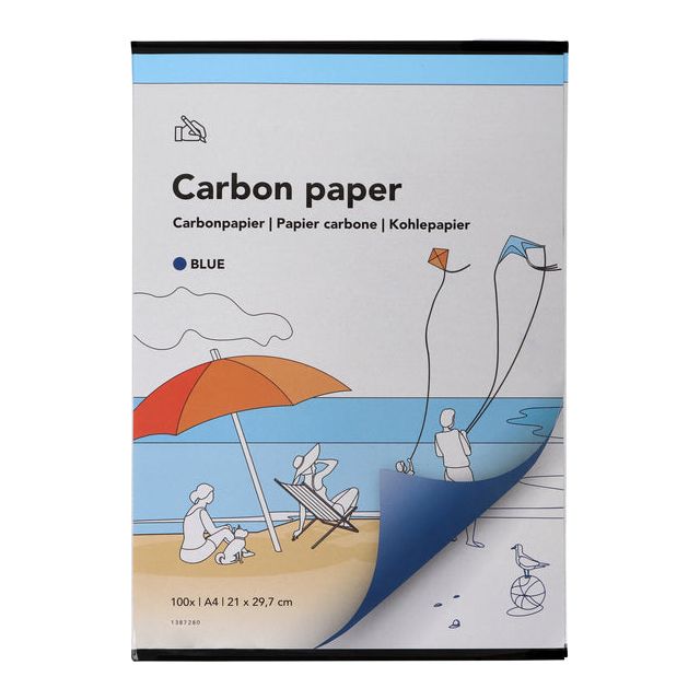 Qbasic - Carbonpapier a4 21x31cm 100x blauw | 10 stuks