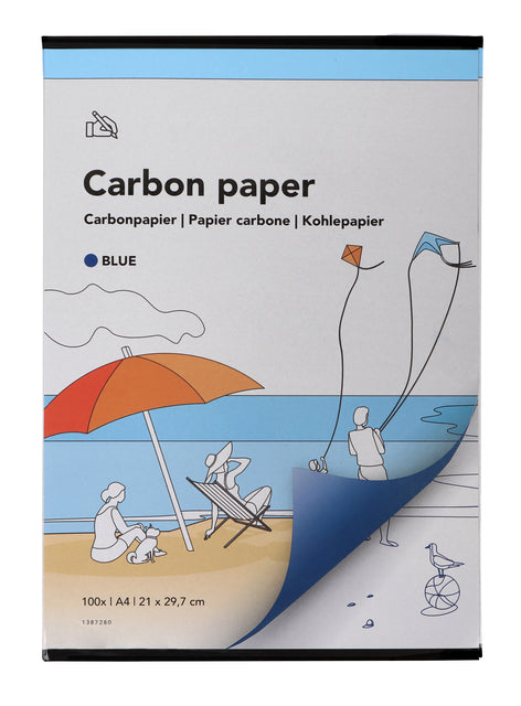 Qbasic - Carbonpapier a4 21x31cm 100x blauw | 10 stuks