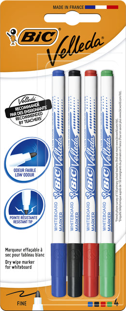 BIC - Filz -Tip -Stift 1721 Whiteboard um 1,5 mm Blase bis 4 Sorti -Stücke | 25 Stücke