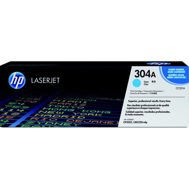 HP - toner 304A, 2 800 pagina's, OEM CC531A, cyaan