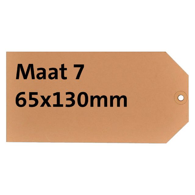 HF2 - Cardboard d'étiquette NR7 200gr 65x130mm Chamois 1000 pièces