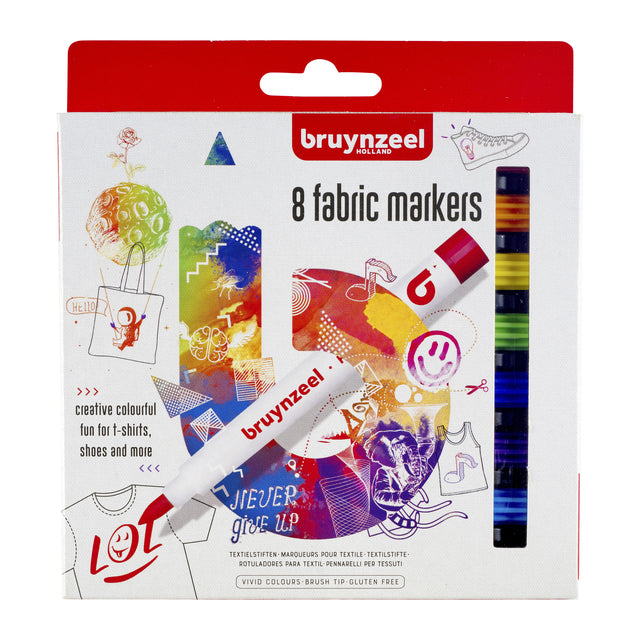 Bruynzeel - Viltstift bruynzeel textiel assorti | 6 stuks