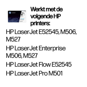 HP - Cartouche toner cf287a 87a noir