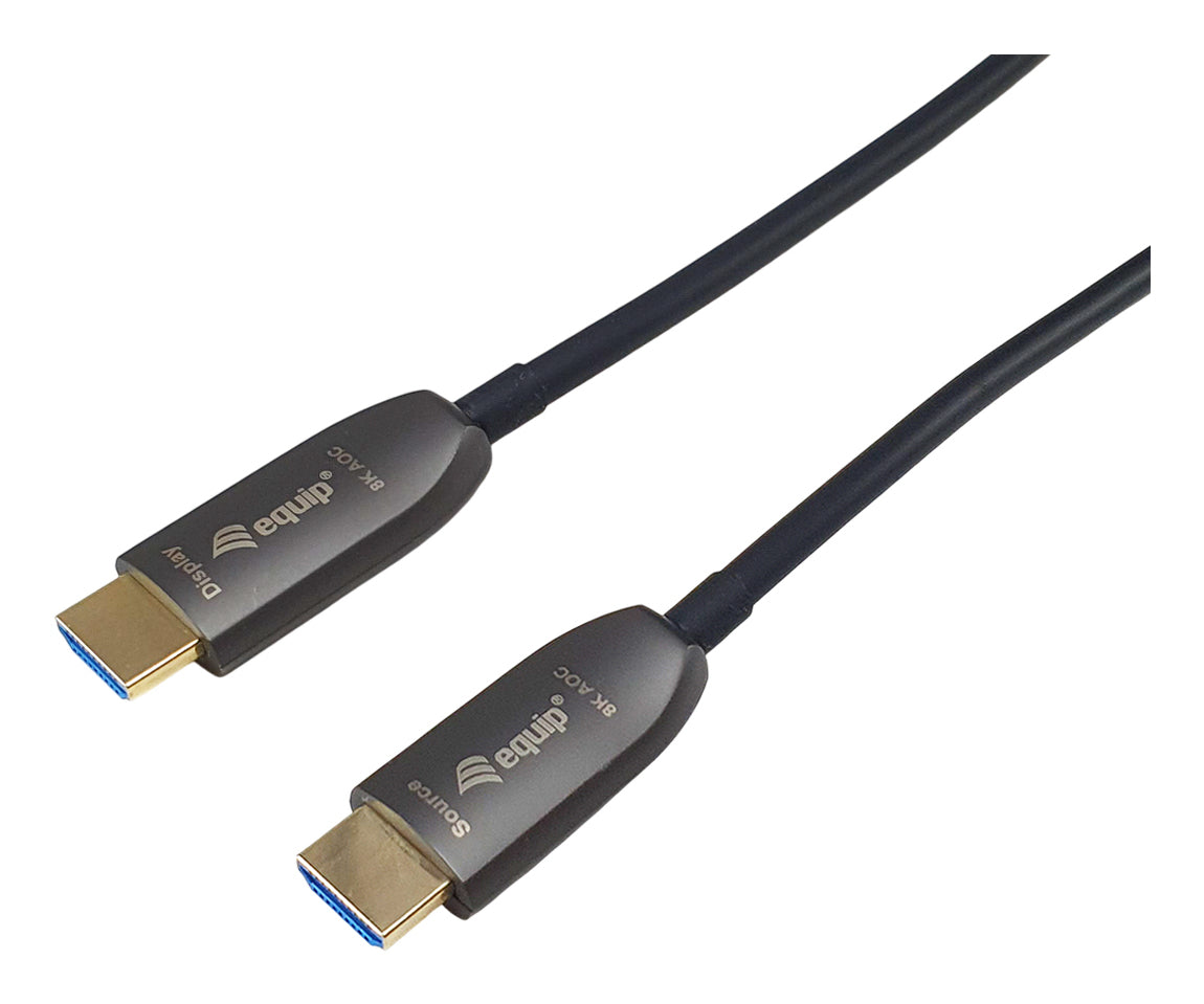 EQUIP -   119421 HDMI 2.1 Active Optic Armored kabel, 25 m, 8K/60Hz, 4K/120Hz, 48Gbps