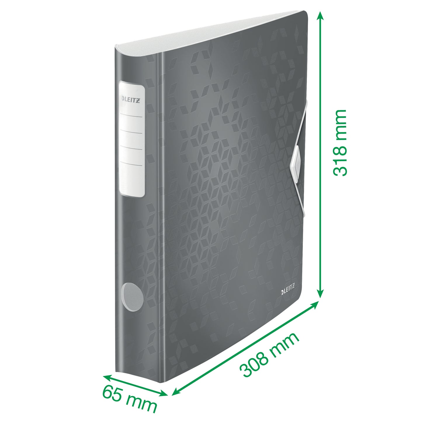 Leitz - Dossier WOW Dos actif de 6,5 cm, blanc