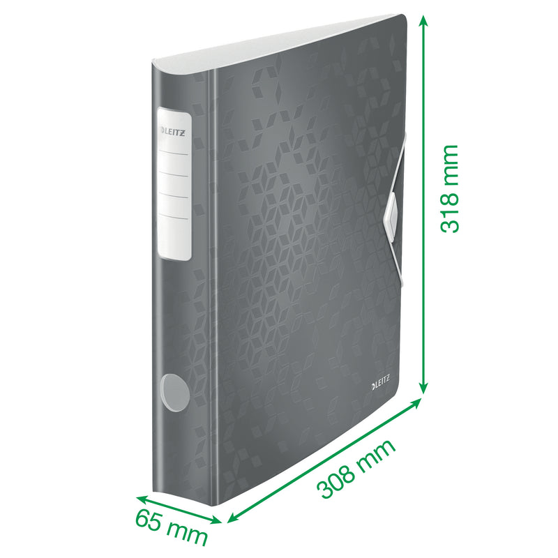 Leitz - Dossier WOW Dos actif de 6,5 cm, blanc