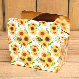 Bonbon doosjes - Chocolade doosje - Zonnebloem LAAG - 12 stuks