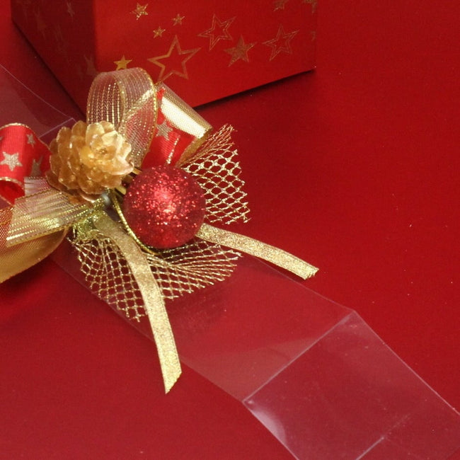 Bonbon doosjes - Chocolade doosje - Rood mat sterren banderol - 24 stuks
