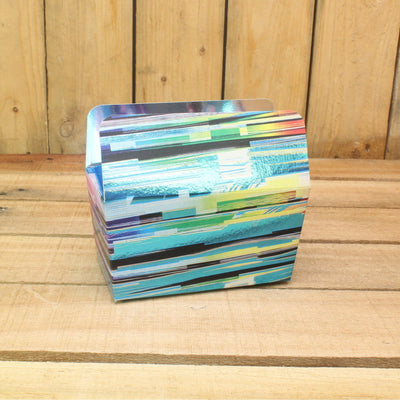 Bonbon doosjes - Chocolade doosje - Flash blauw metallic LAAG - 12 stuks