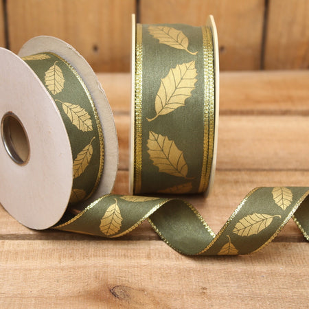 Bonbon doosjes - Chocolade doosje - Lint Goudblad groen - 1 stuks