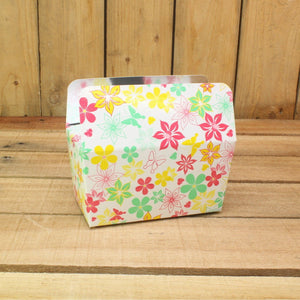 Bonbon doosjes - Chocolade doosje - Flower fantasy geel print LAAG - 12 stuks