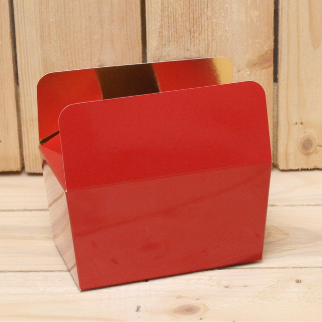 Bonbon doosjes - Chocolade doosje - Warm rood LAAG - 12 stuks