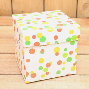 Bonbon doosjes - Chocolade doosje - Spring dot KUBUS - 24 stuks