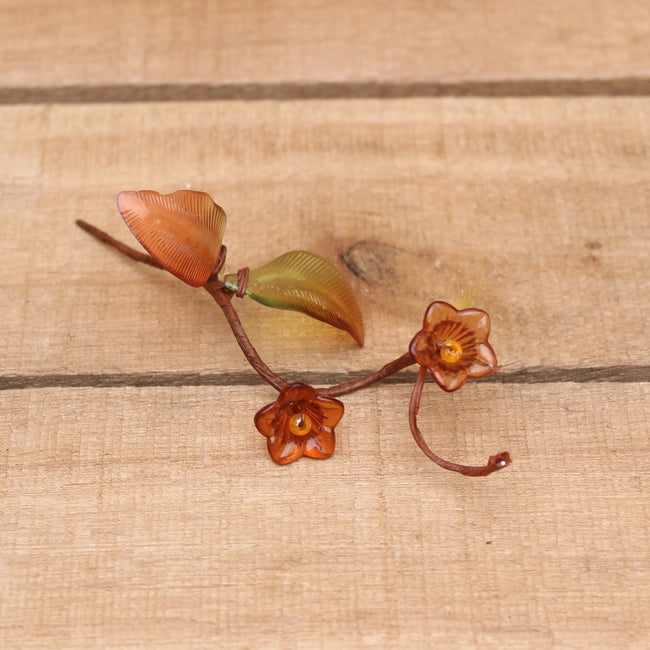 Bonbon doosjes - Chocolade doosje - Bruin glas bloem - 24 stuks
