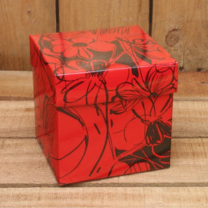 Bonbon doosjes - Chocolade doosje - Rood bloem - 24 stuks