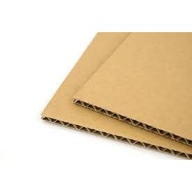 Klika - Feuilles de carton ondulé simple vague 120 x 120 cm marron | 100 pièces