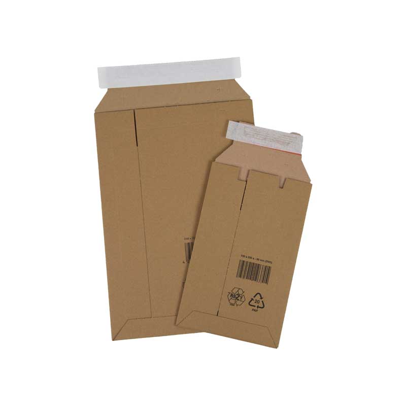 Klika - enveloppes en carton 150 x 250 mm en carton ondulé | 25 pièces