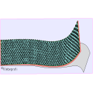 Klika -  Klitteband klevend 20mm rood haak 25m