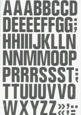Klika -  Magnetische letters 43mm wit/zwart