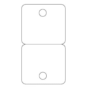Klika -  Byoux-kaartje type 16 bxh 60x110 mm