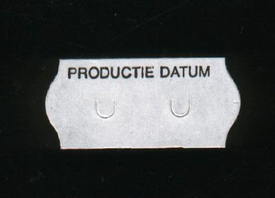 Klika - Etiquette 2612 blanc/noir DATE DE PRODUCTION