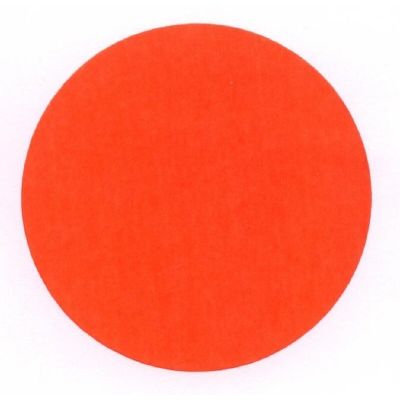 Klika - Etikett 75 mm rund fluoreszierend rot 500 Rolle