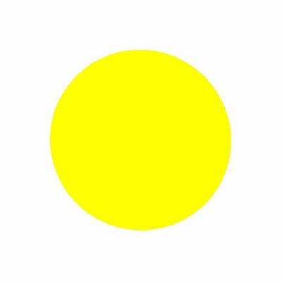 Klika - Etiquette 25 mm ronde jaune fluo 1000 rouleau