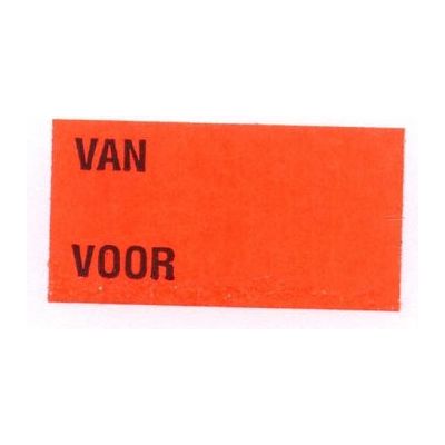 Klika - Etiket 3719 fl.rood semi p VAN VOOR 25rl