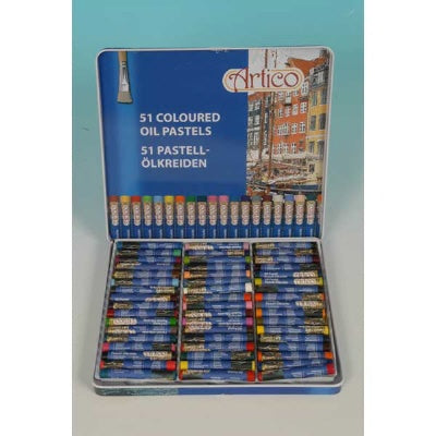 Klika - set de craies telvet dans une boîte métallique 51 pièces