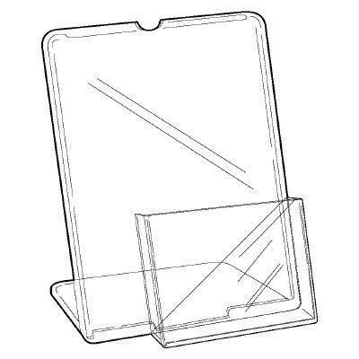 Klika -  L-standaard A4 met folderhouder A5