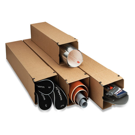 Klika - Boîte allongée simple vague 510 x 105 x 105 mm marron | 10 pièces