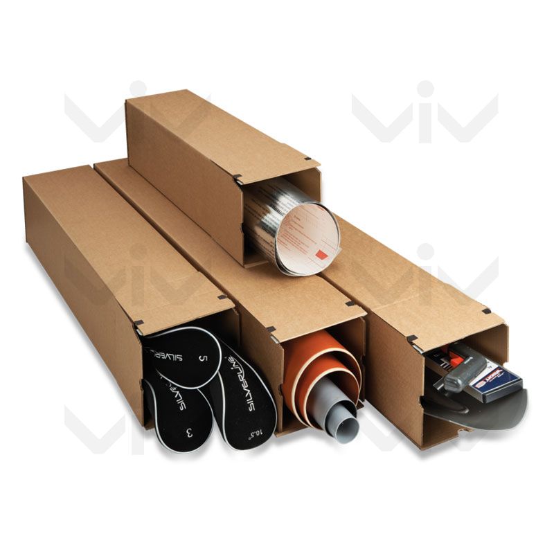 Klika - Boîte allongée simple vague 715 x 105 x 105 mm marron | 10 pièces