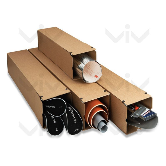 Klika - Boîte allongée simple vague 715 x 105 x 105 mm marron | 10 pièces