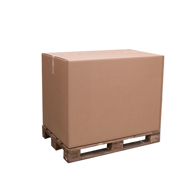 Klika - Palettenboxen für Blockpalette Doppelwelle 1185 x 985 x 870 mm braun | 10 Stück