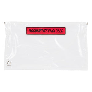 Klika -  Paklijstenvelop 'documents enclosed' 220 x 115 mm voor din long formaat