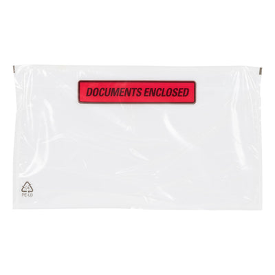 Klika -  Paklijstenvelop 'documents enclosed' 220 x 115 mm voor din long formaat